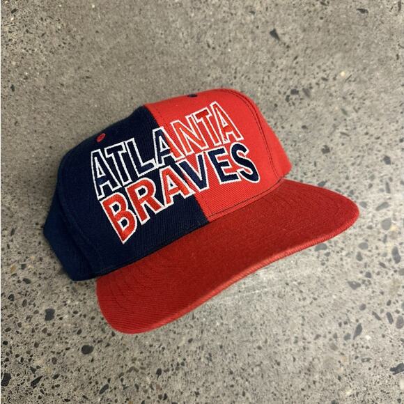 AnnCo Atlanta Braves Hat Cap Adjustable Snapback MLB 90s Vintage Vtg - Picture 1 of 4